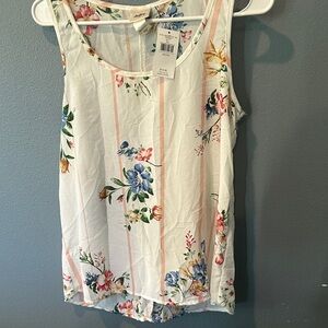 Daytrip Floral Tank Top - White and Pink